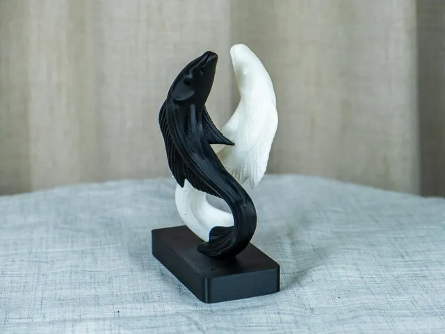 Yin-Yang Koi Sculpture