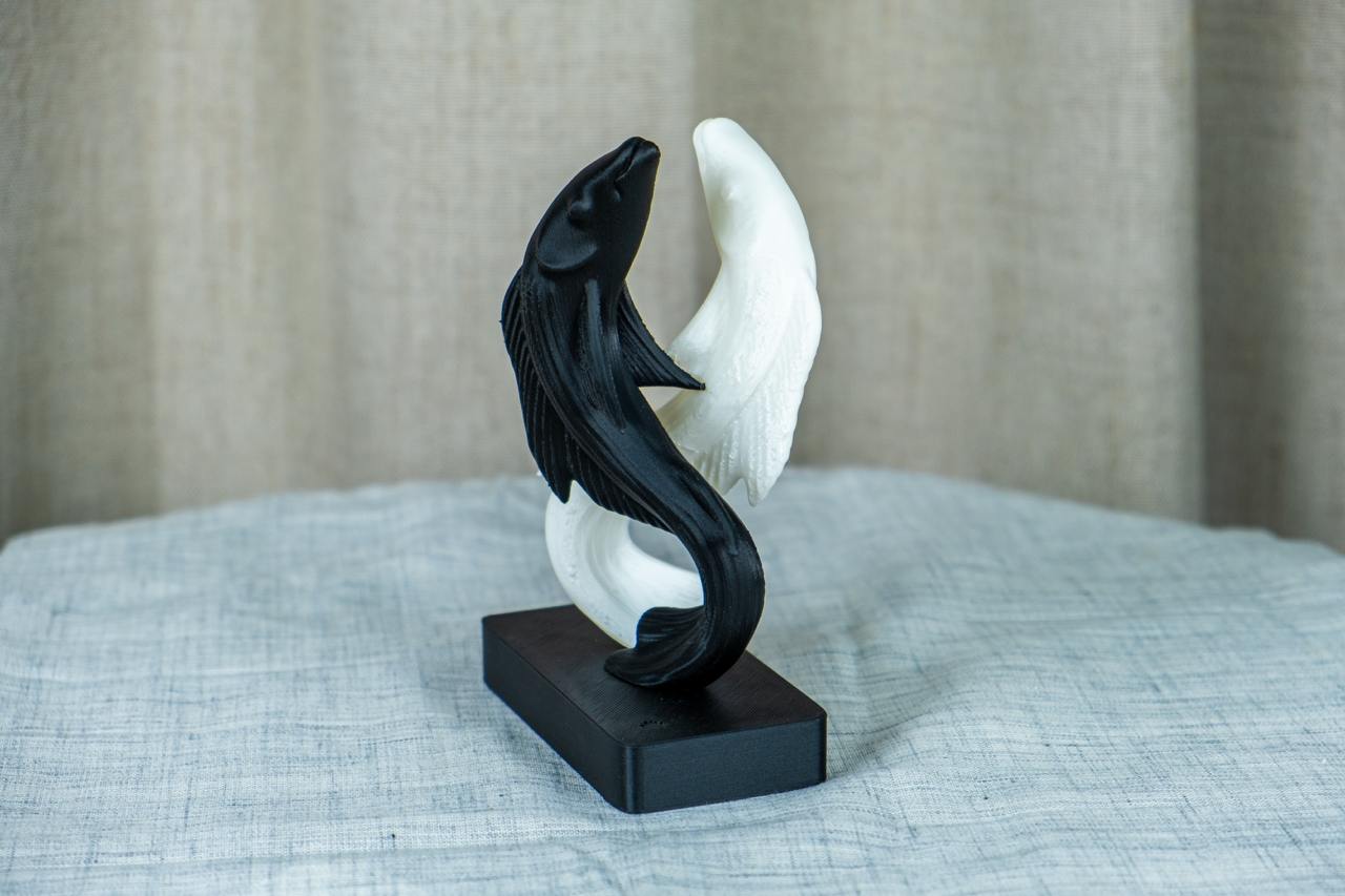 Yin-Yang Koi Sculpture