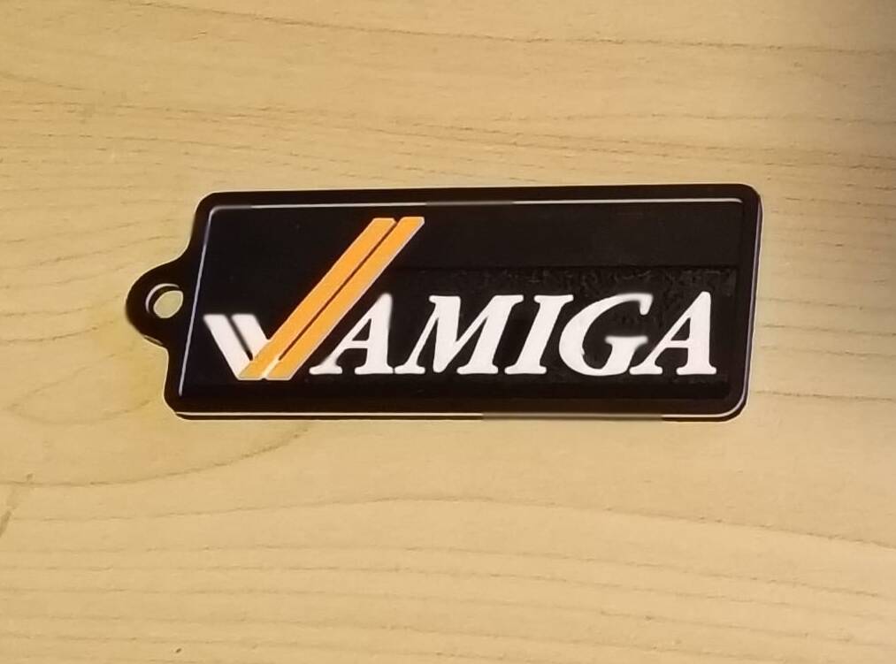 Amiga logo keychain fob