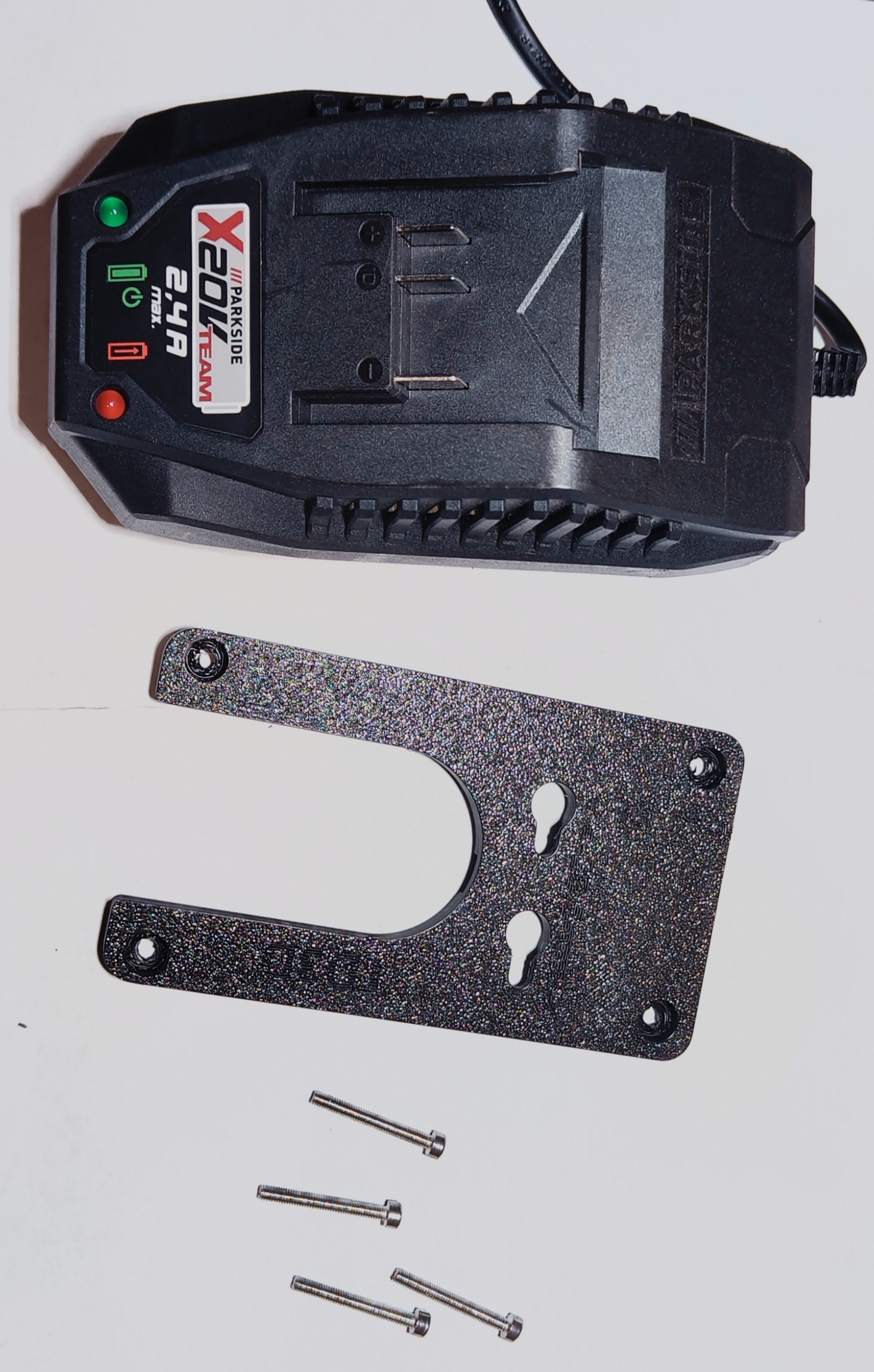 Parkside X20V Akkuladegerät, Ladegerät Charger wall hanger