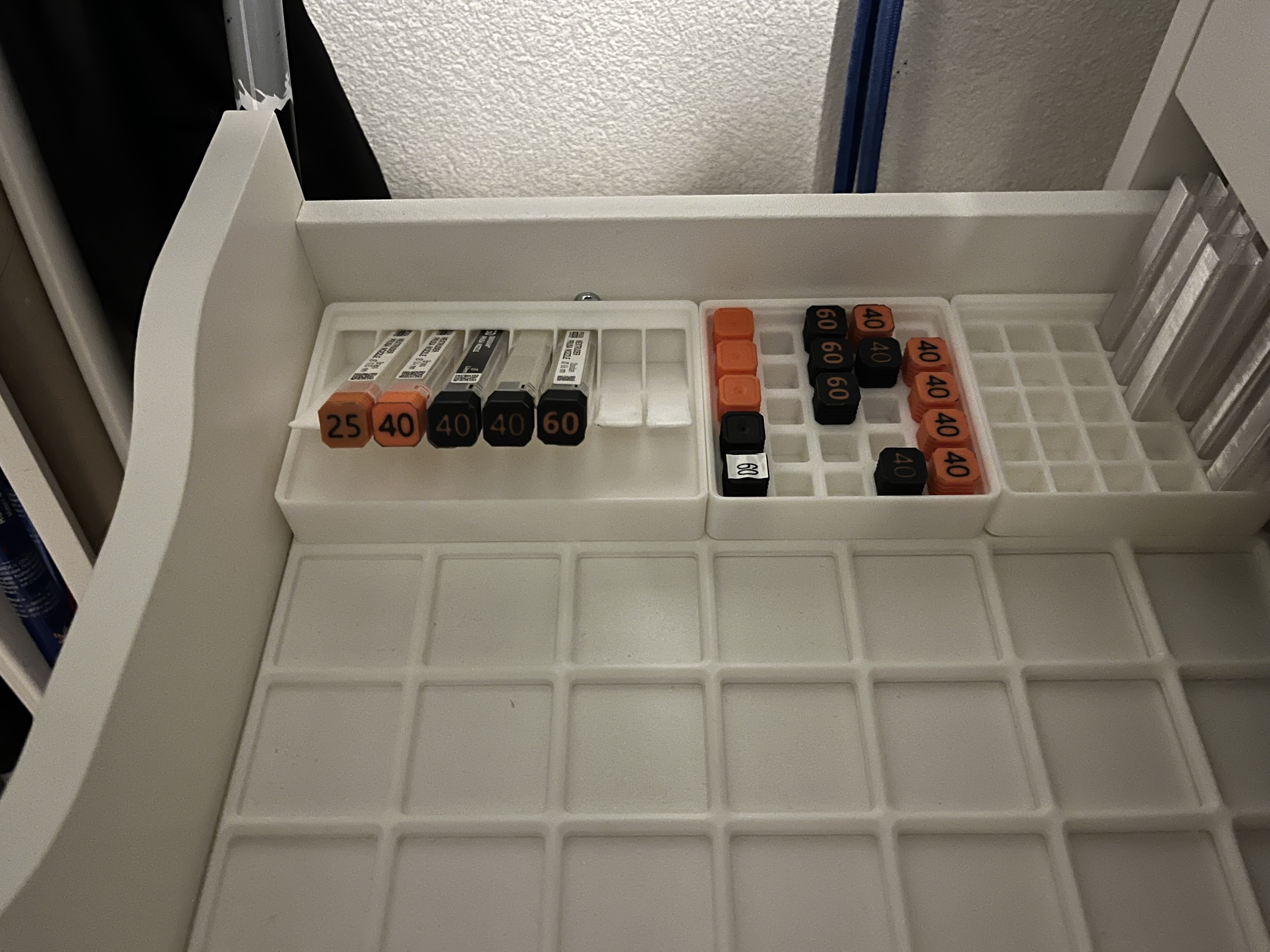Gridfinity 2x3 Nextruder Holder for IKEA Alex