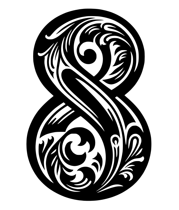 Ornamental number 8 (2)