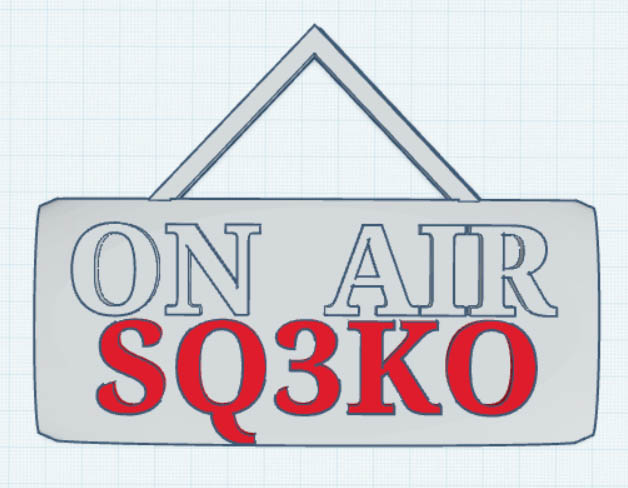ON AIR sign with shortwave radio symbol
