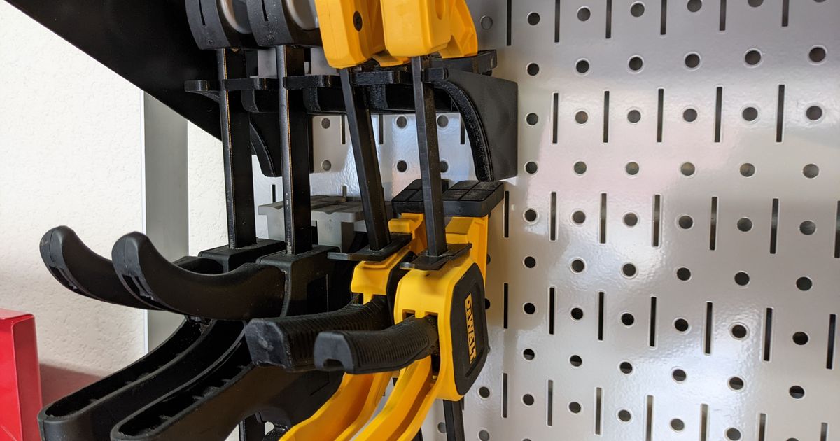 FClamps Rack for Wall Control Pegboard by flowmage Download free STL