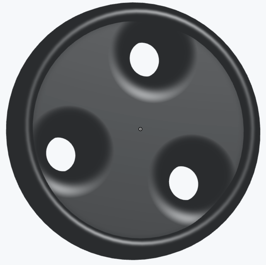 3 Hole Button for pants (4mm tall 18mm) wide