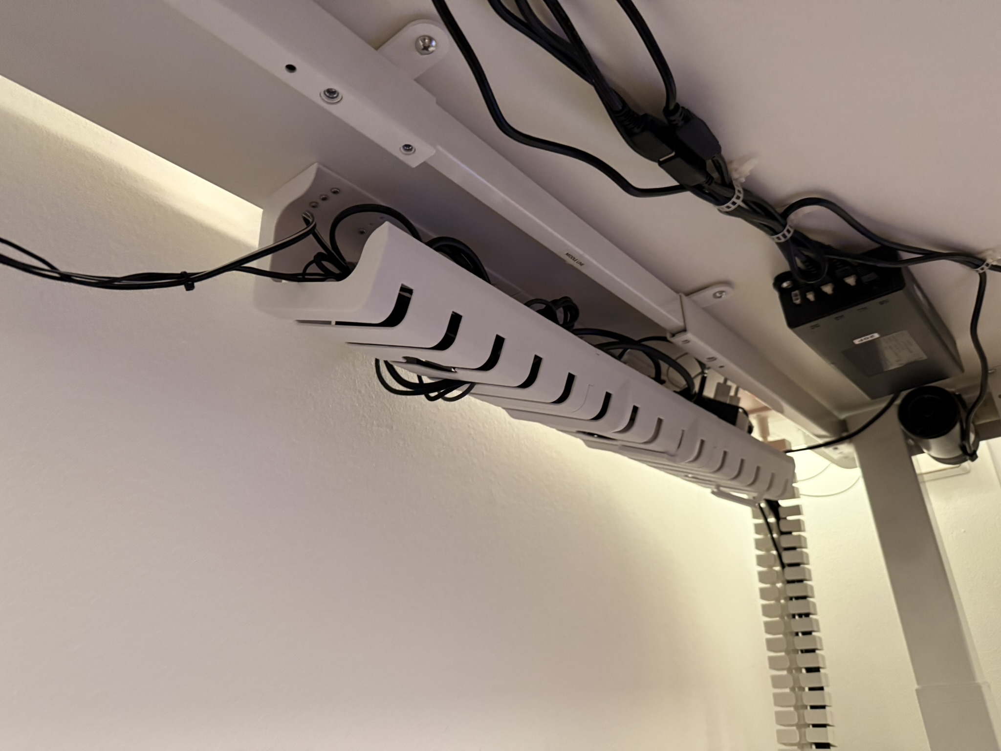Under Table Cable Conduit Manager