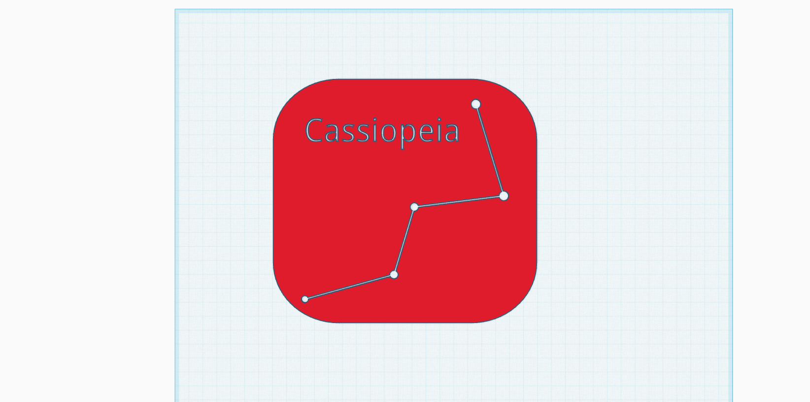 LED Constellation Stencil - Cassiopeia