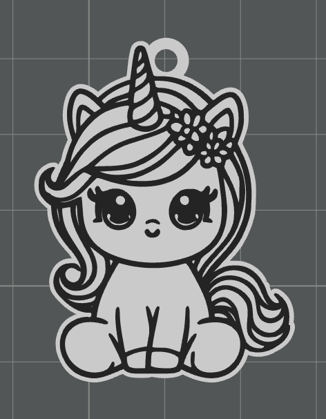 Cute Baby Unicorn Keychain