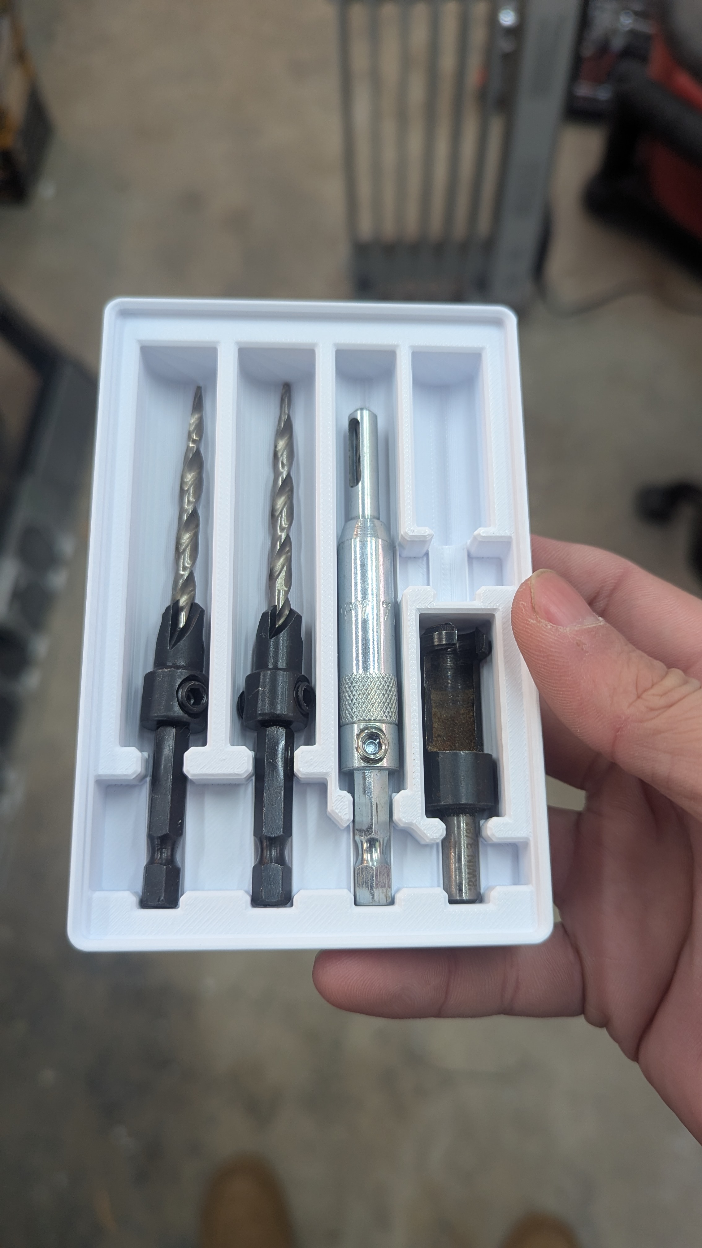 Gridfinity Countersink Bits Holder