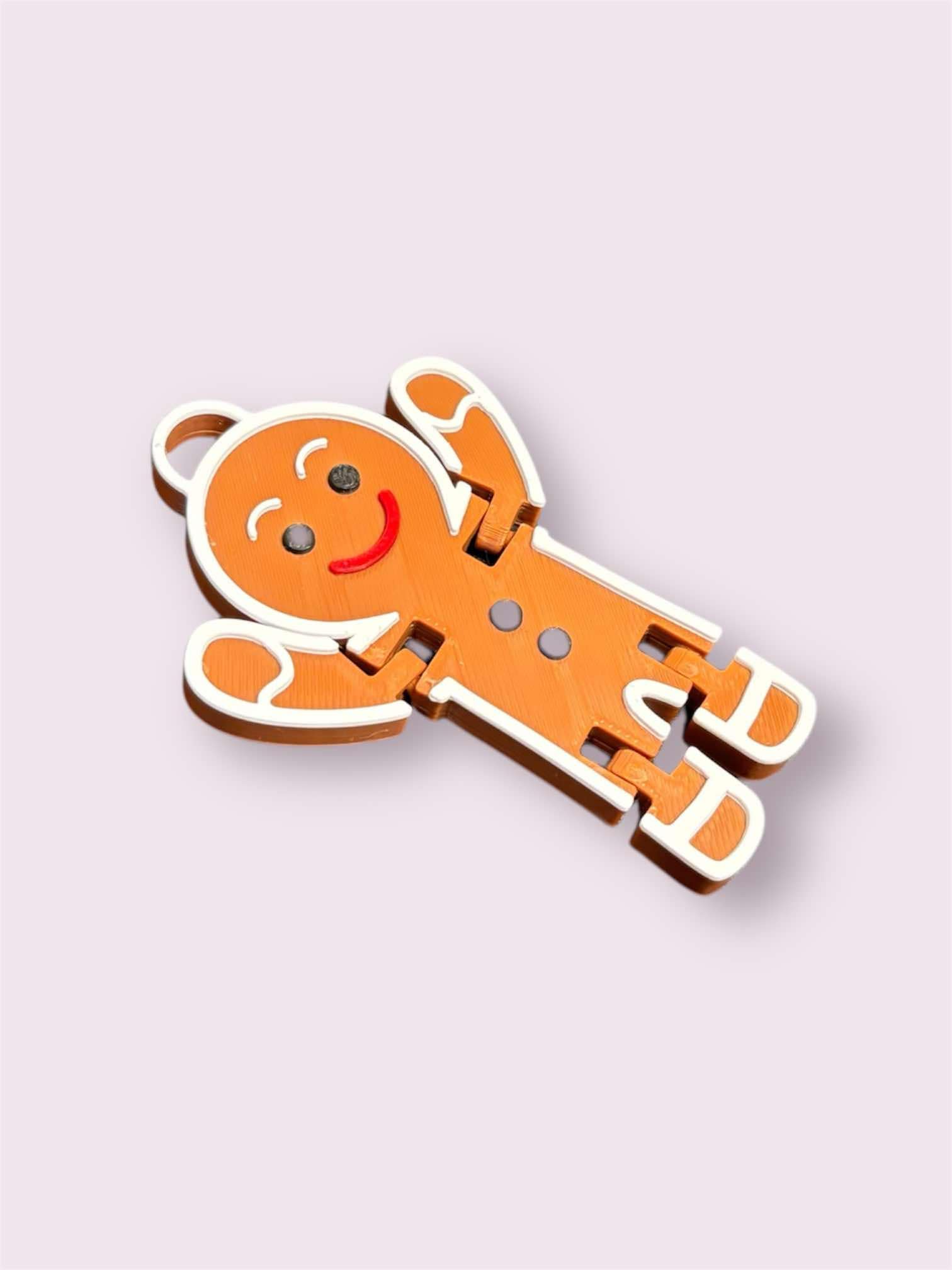 Ginger bread man flexi legs ornament or keychain