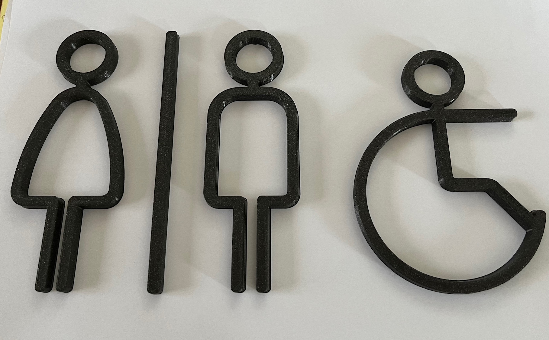 Modern 3D Restroom Signs Printable