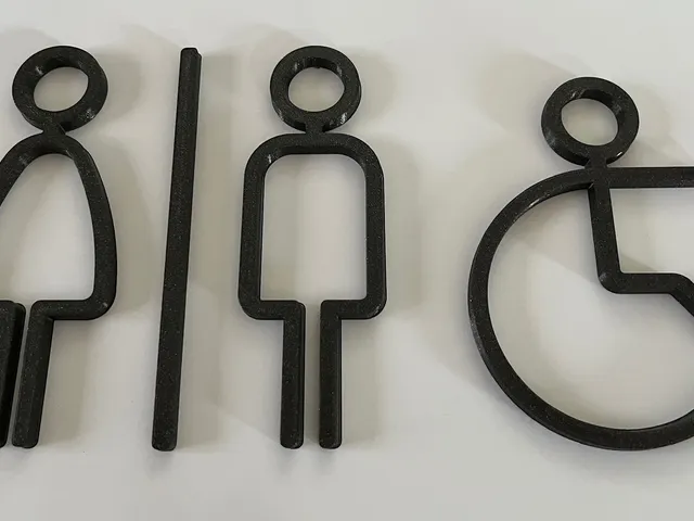 Modern 3D Restroom Signs Printable