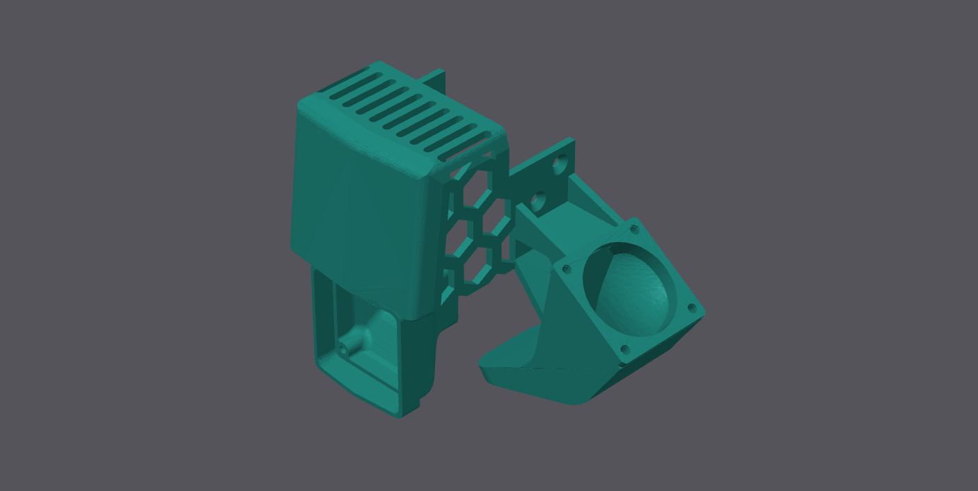 Ender 3 V3 SE dual 40mm fan 3D model thumbnail