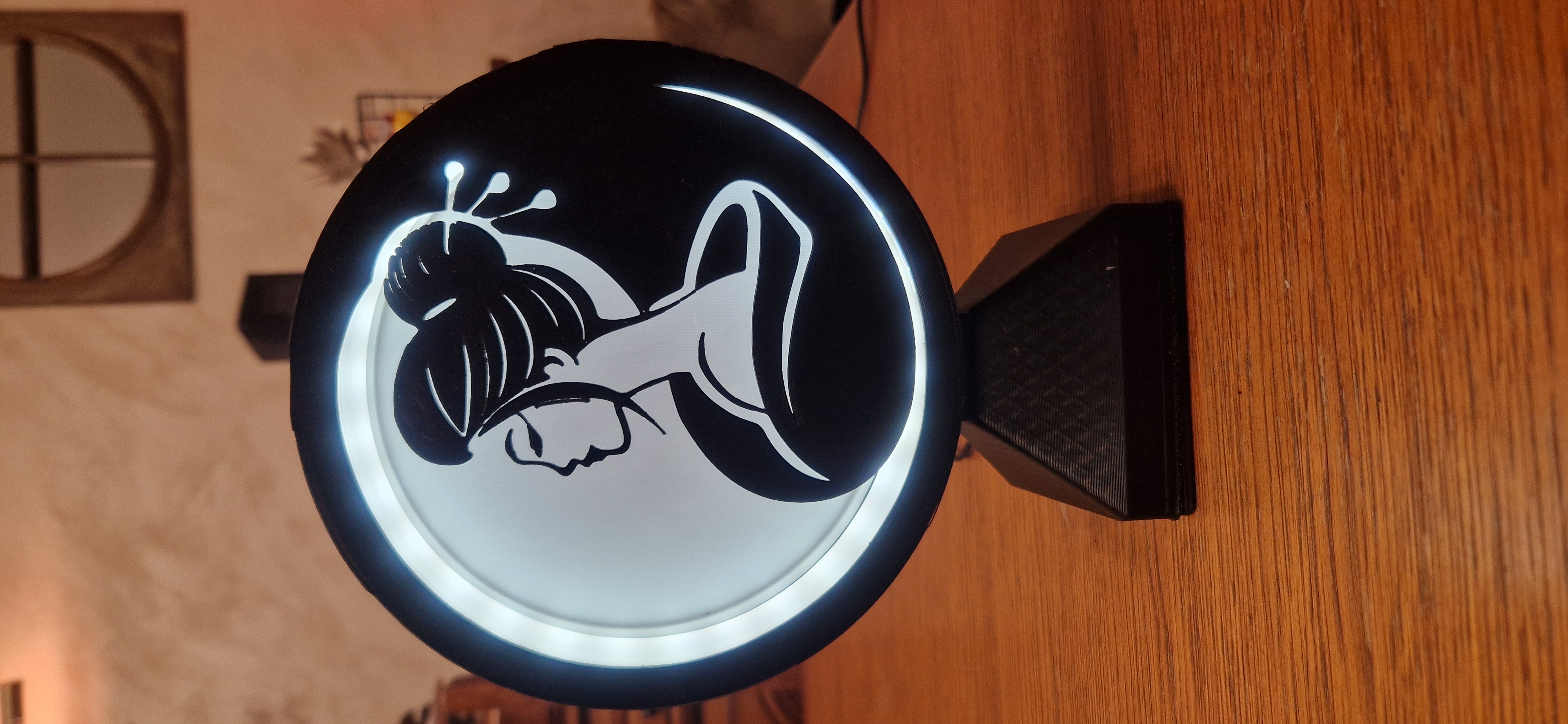 LED USB 5V Lamp - Geisha with Yin and Yang Theme