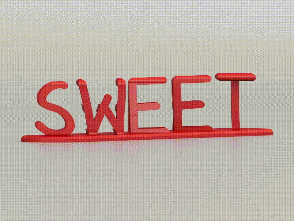 Sweet Heart Text Illusion