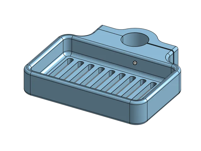 Shower soap dish, clamp on