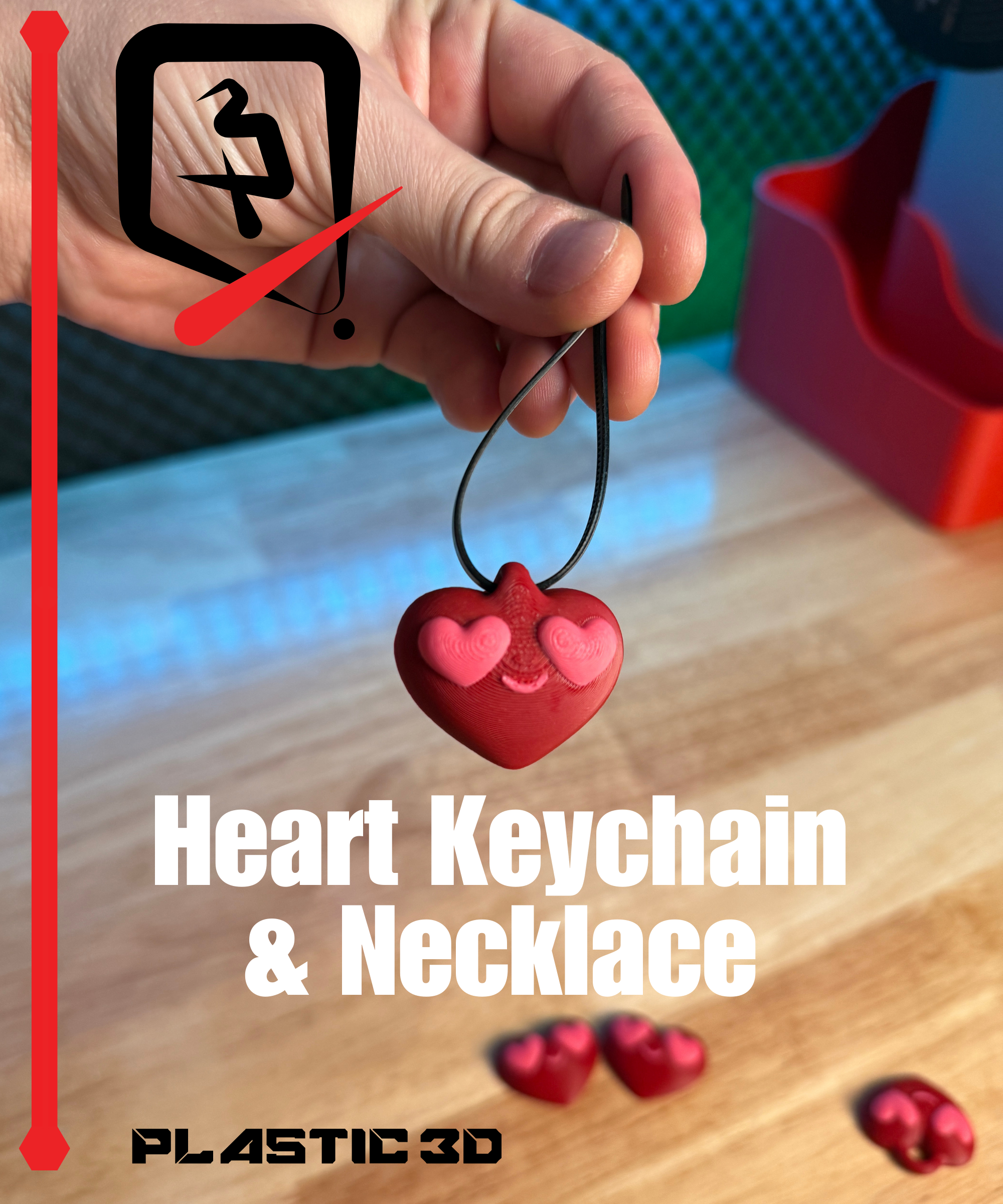 Heart Keychain & Necklace – Valentine’s Special