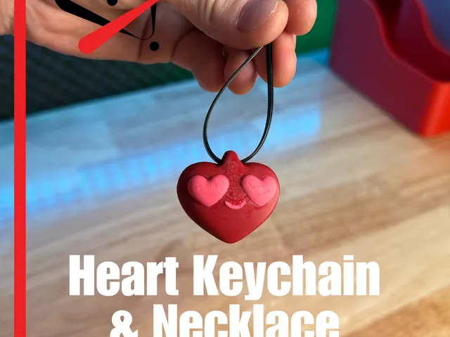 Heart Keychain & Necklace – Valentine’s Special
