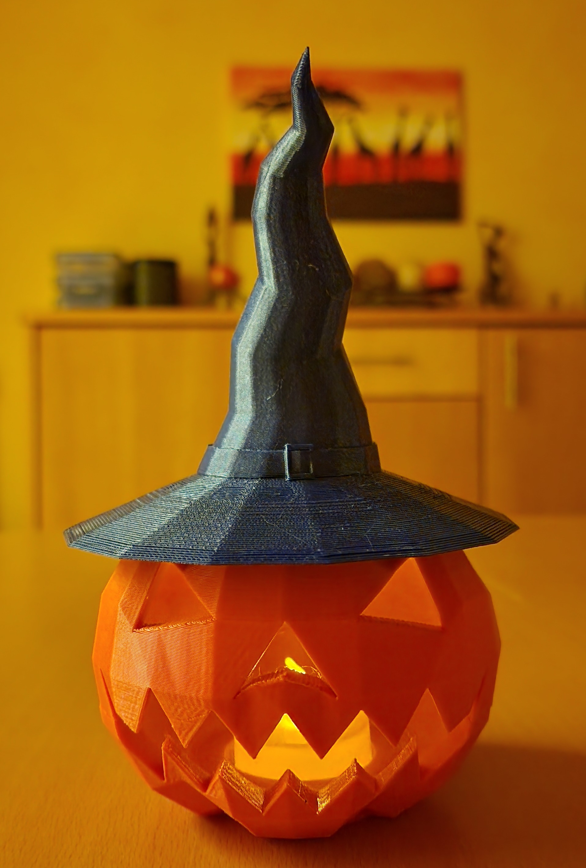 Witch Pumpkin illuminated