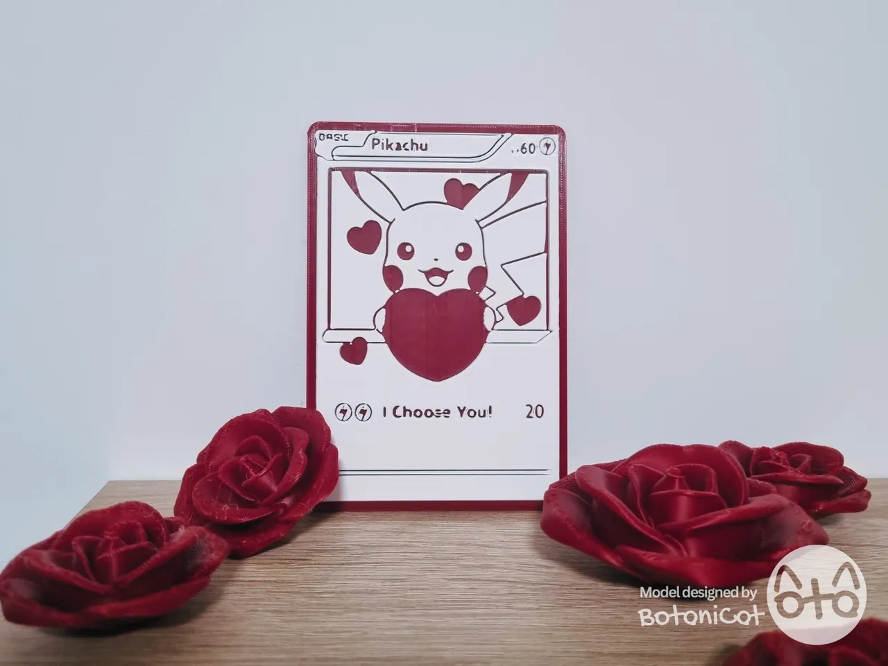 Pikachu Custom Valentines Card - I Choose You! by BotaniCat | Download  free STL model | Printables.com