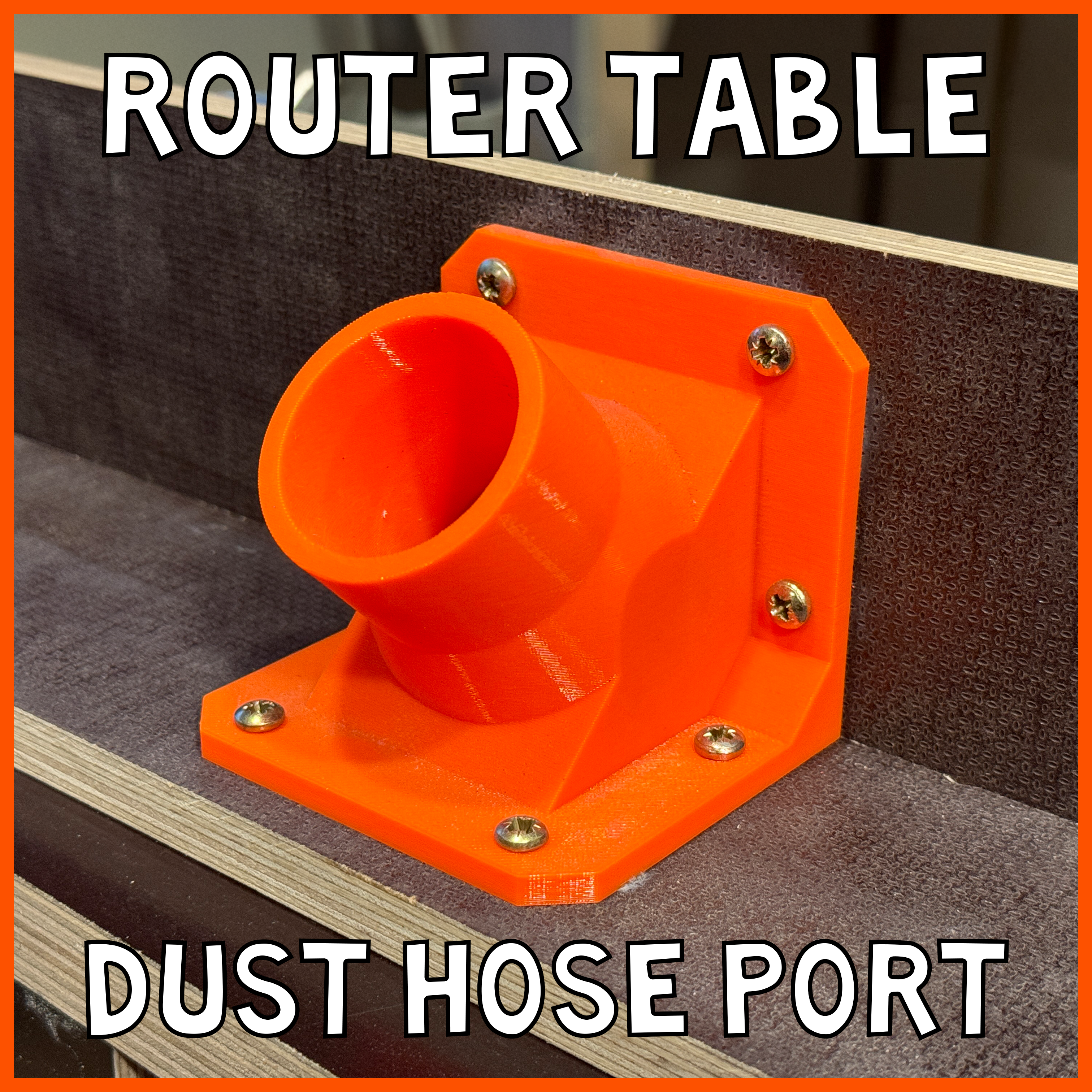 Dust Hose Port for DIY Router Table Fence (fits regular Shop vac)
