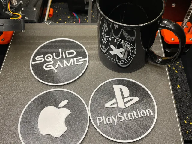 Coaster with Playstation logo - not necessary multimaterial.