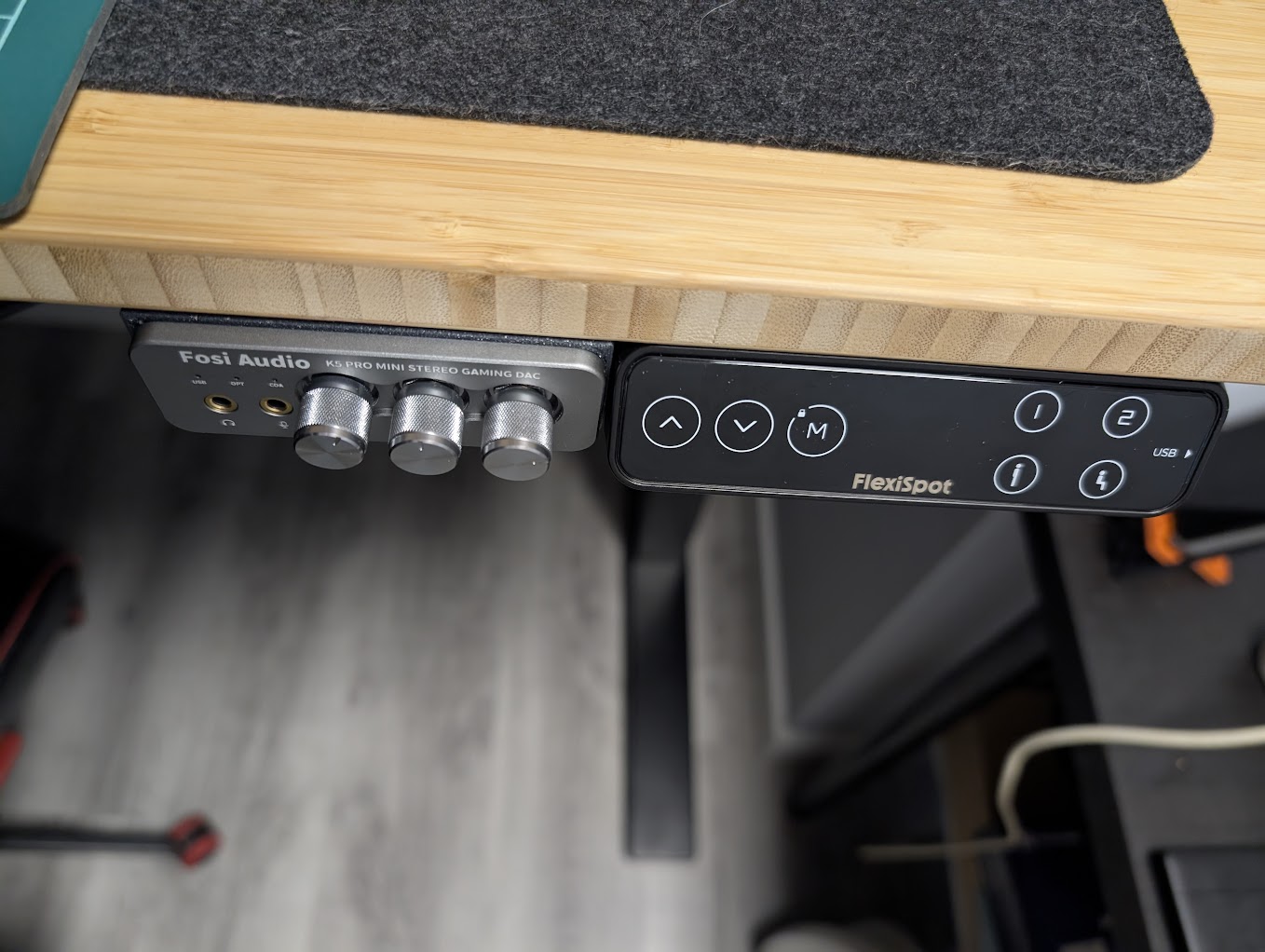 Fosi Audio K5 Pro support underdesk