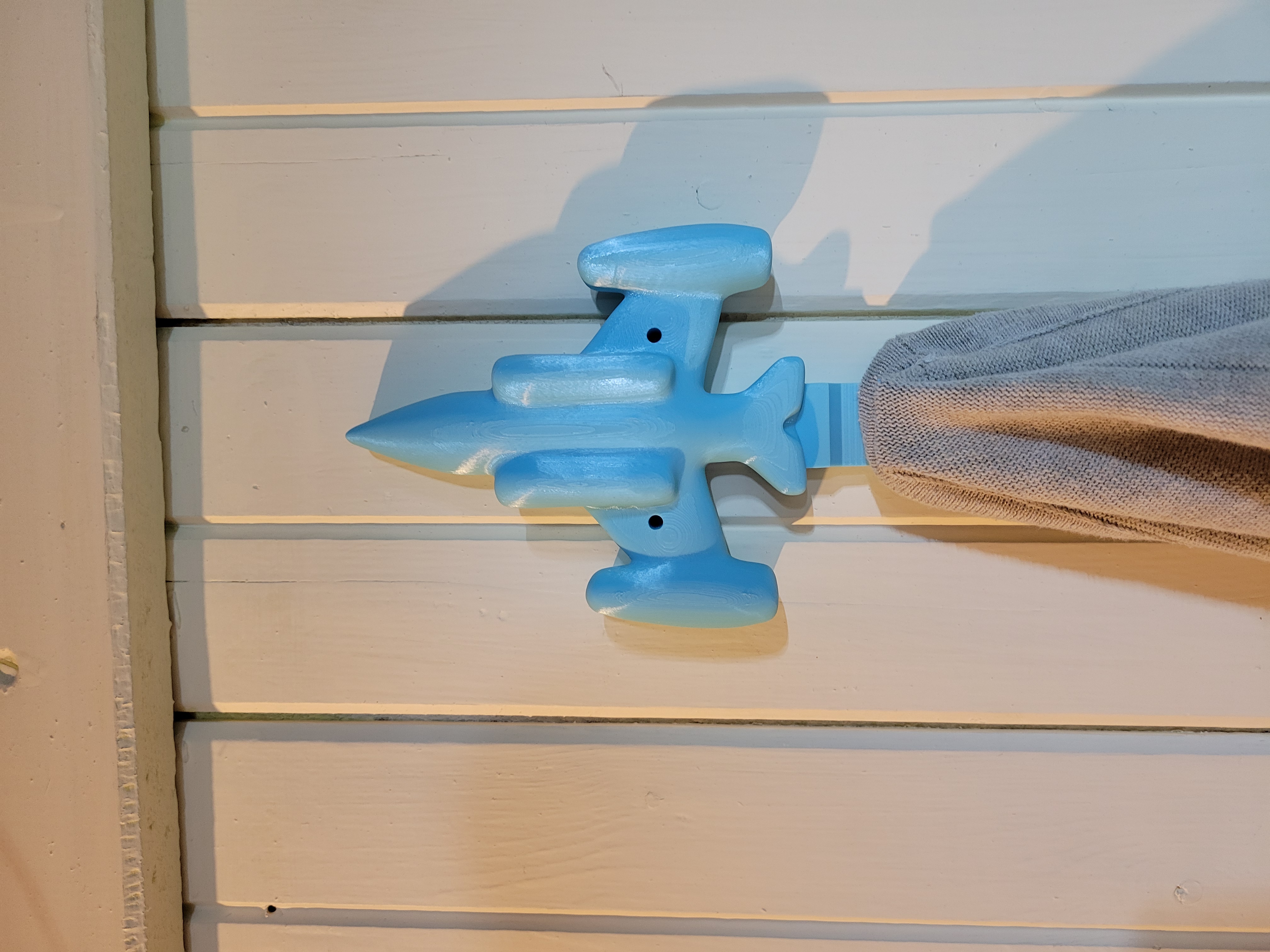 Fighter Jet - Airplane unique wall hook - for coats, towels, keys, leashes, and bags