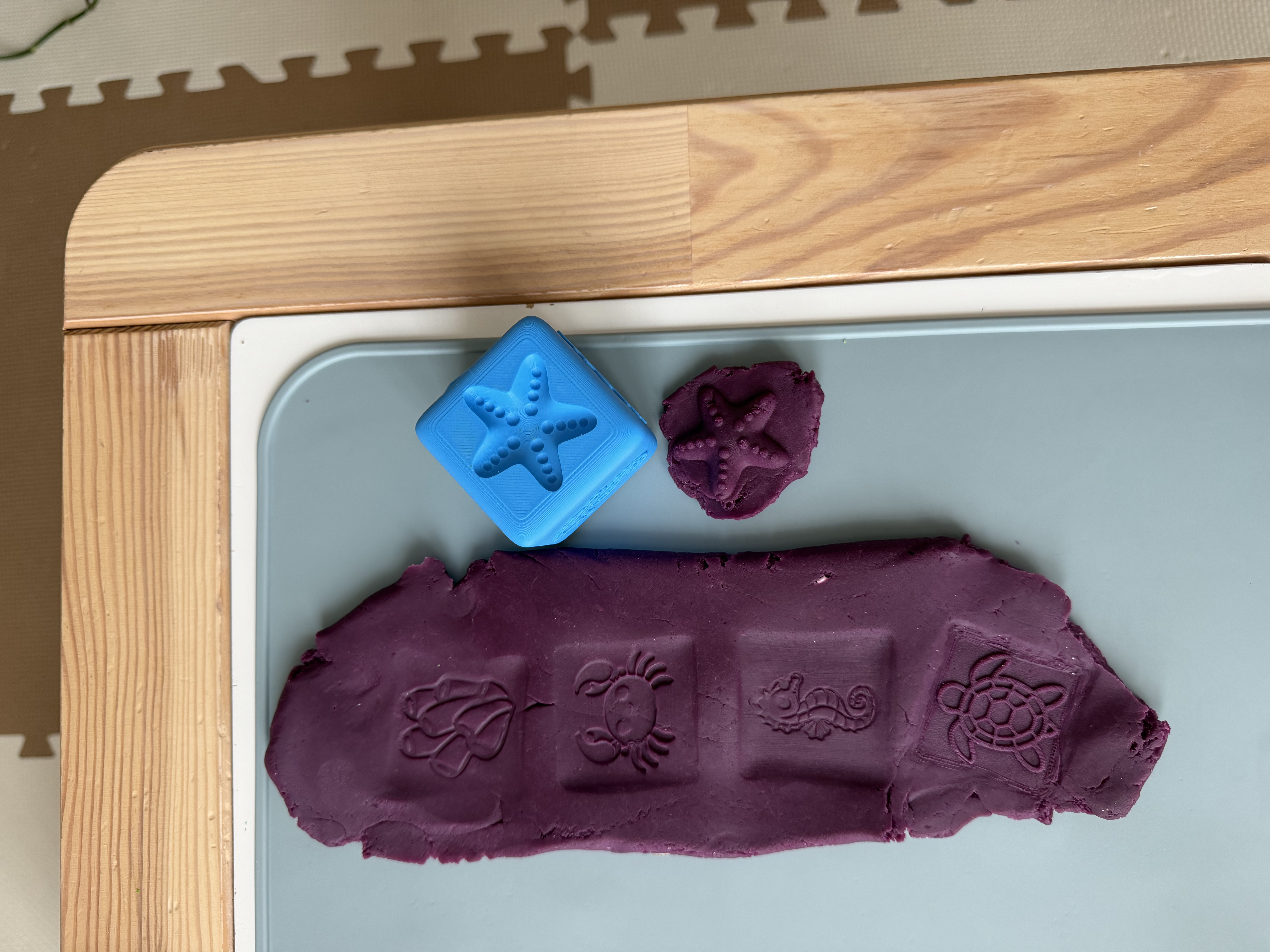 Play-doh cube - sea animals