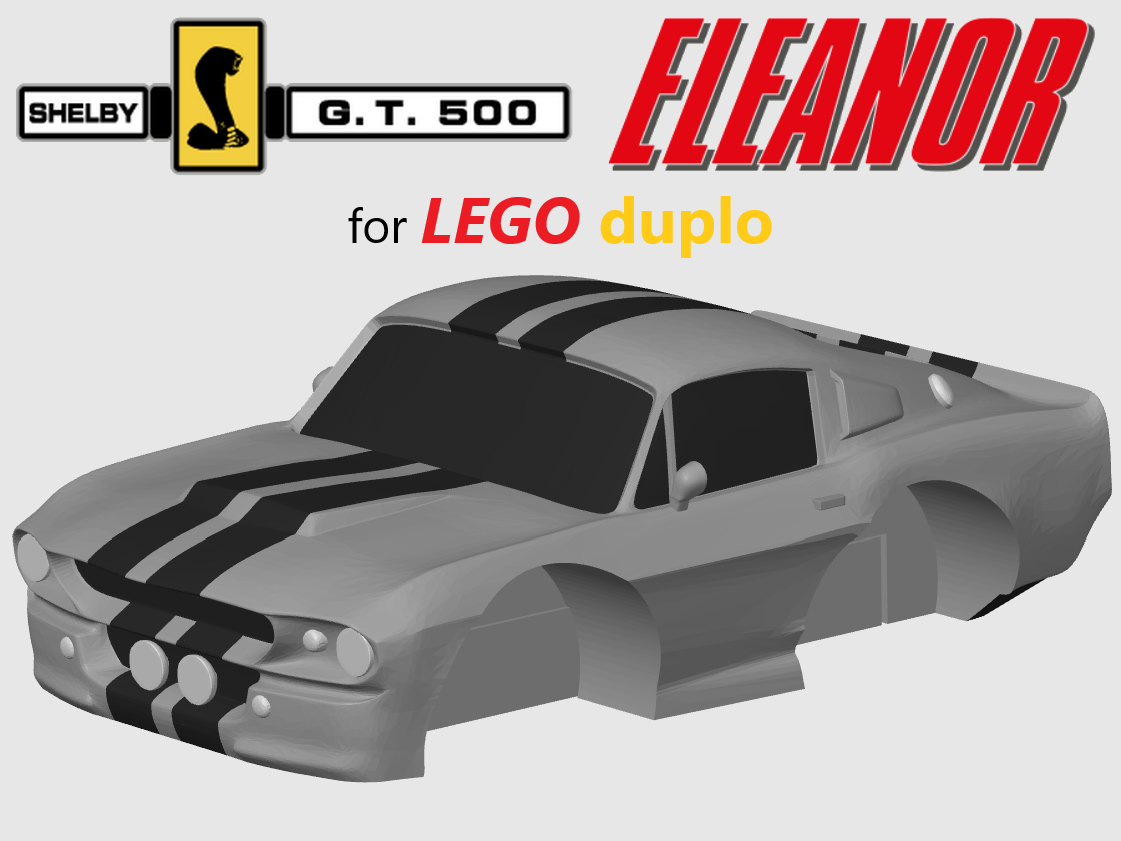 Lego Duplo x Ford Shelby Mustang GT500 'Eleanor' (no supports!)