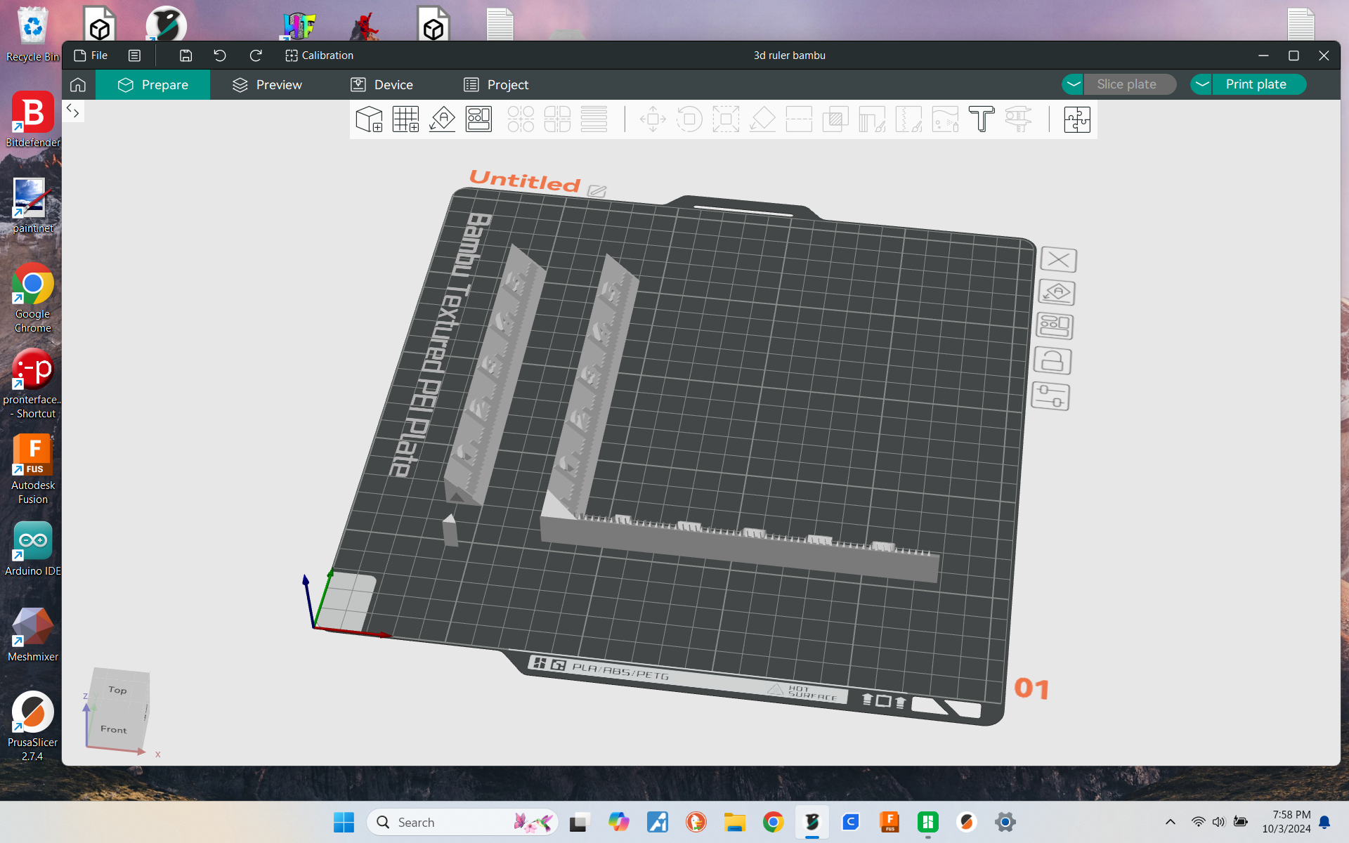 3d reference ruler (imperial) — miniatura 3