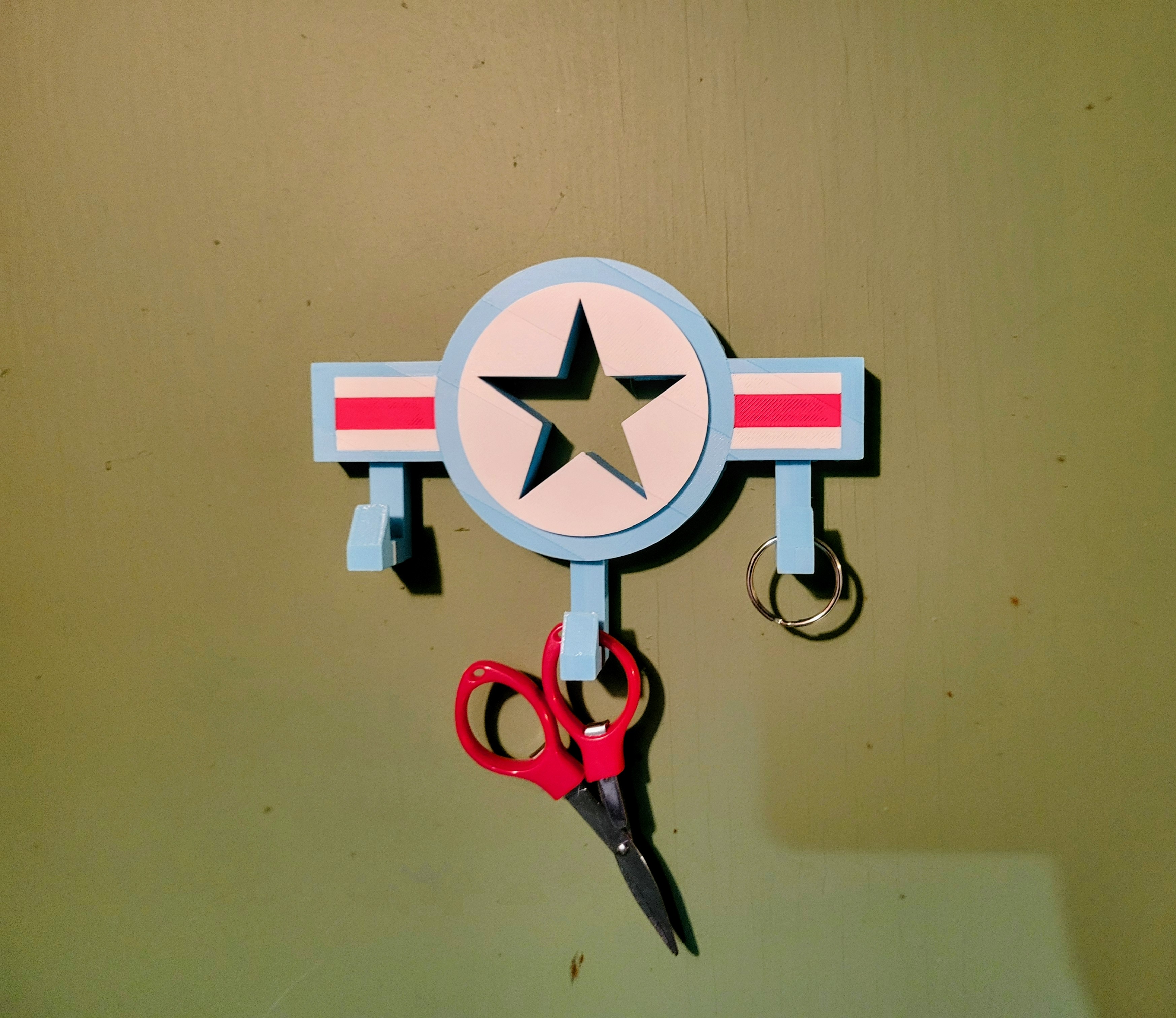U.S Air Force Star (USAF) key holder, wall hook