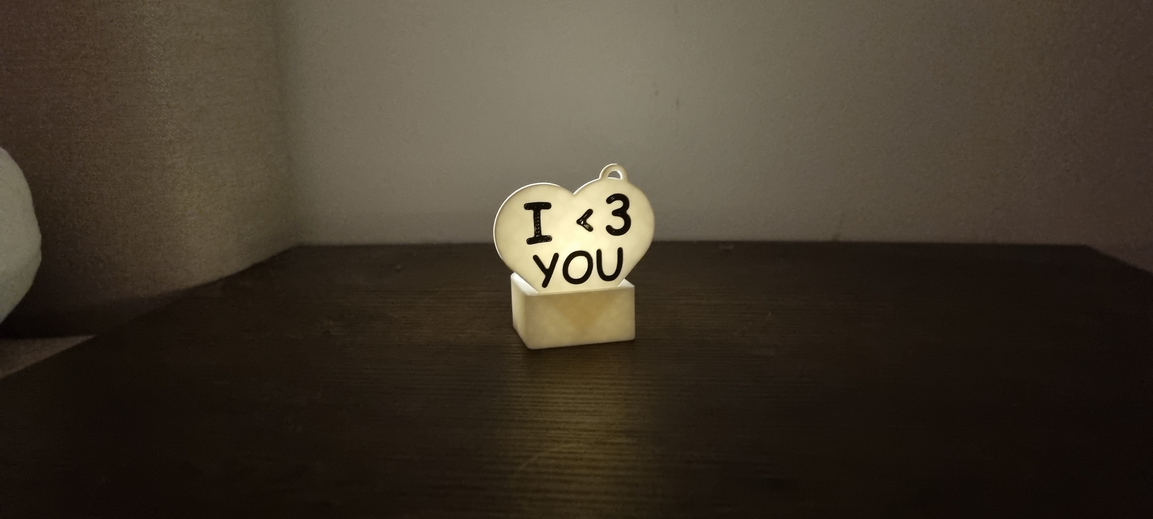 Heart Shaped Keyring with LED tealight holder