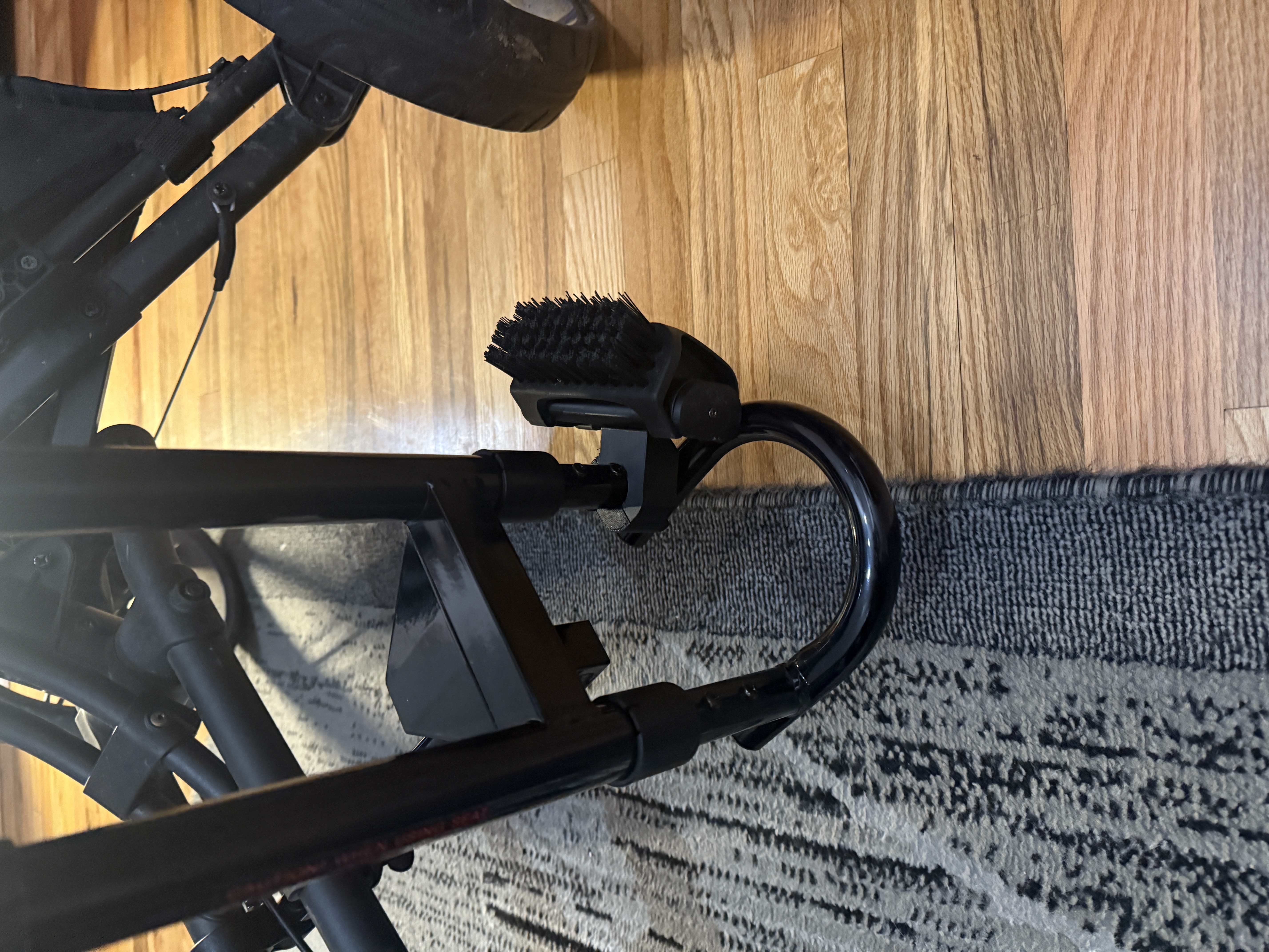 CaddyTek Golf Push Cart - Clicgear Shoe Brush Mount