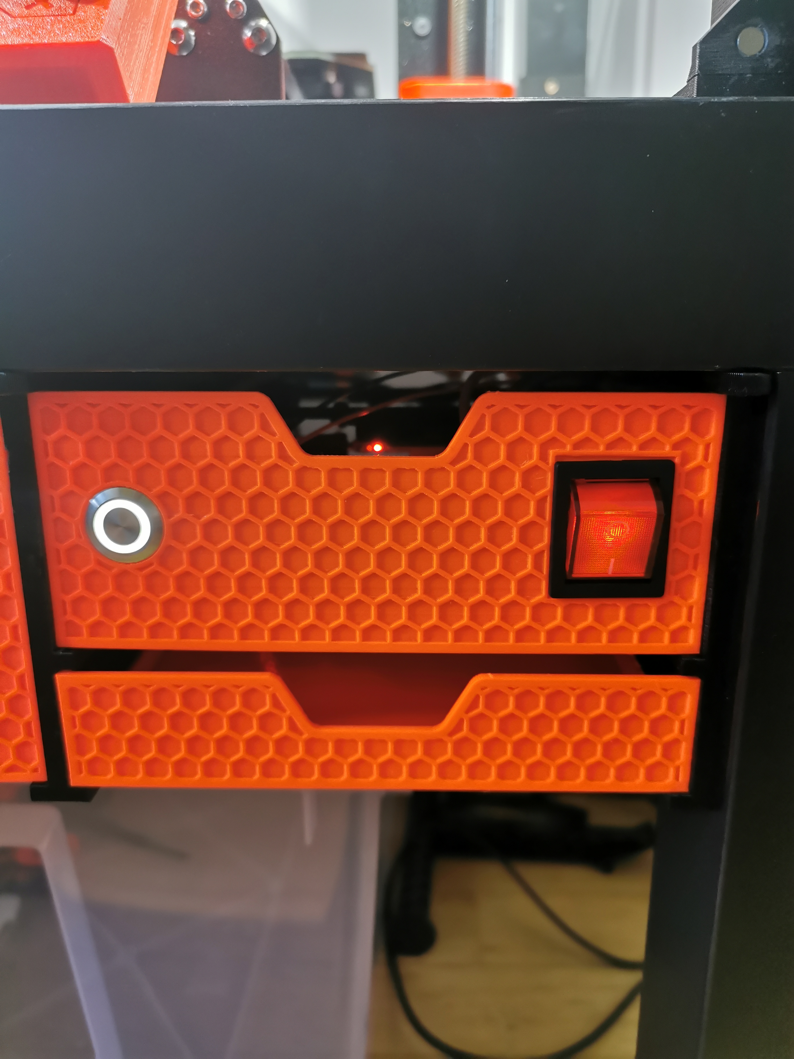 Front panel for printable drawers