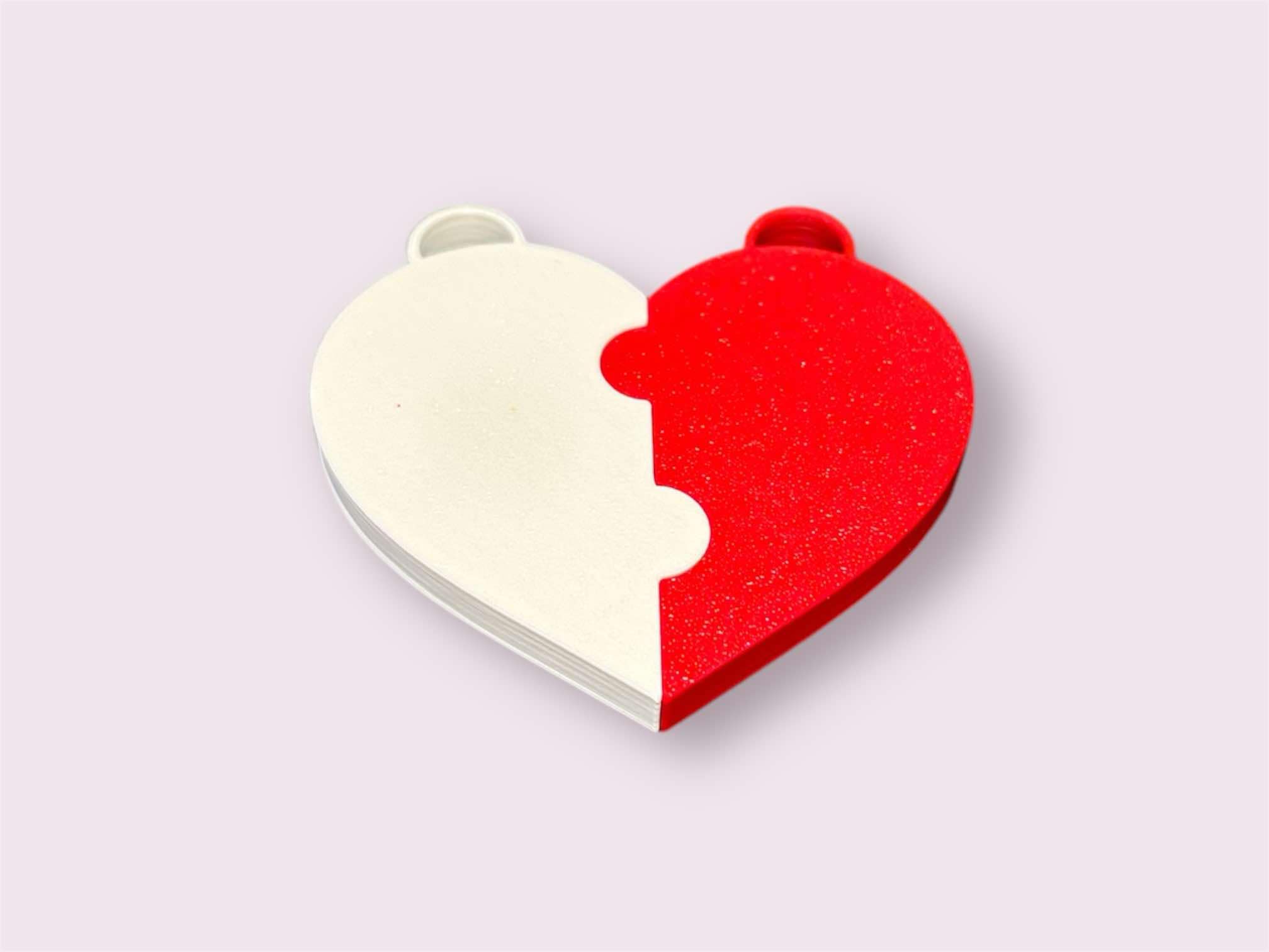 Valentine's Day Puzzle Heart keychain
