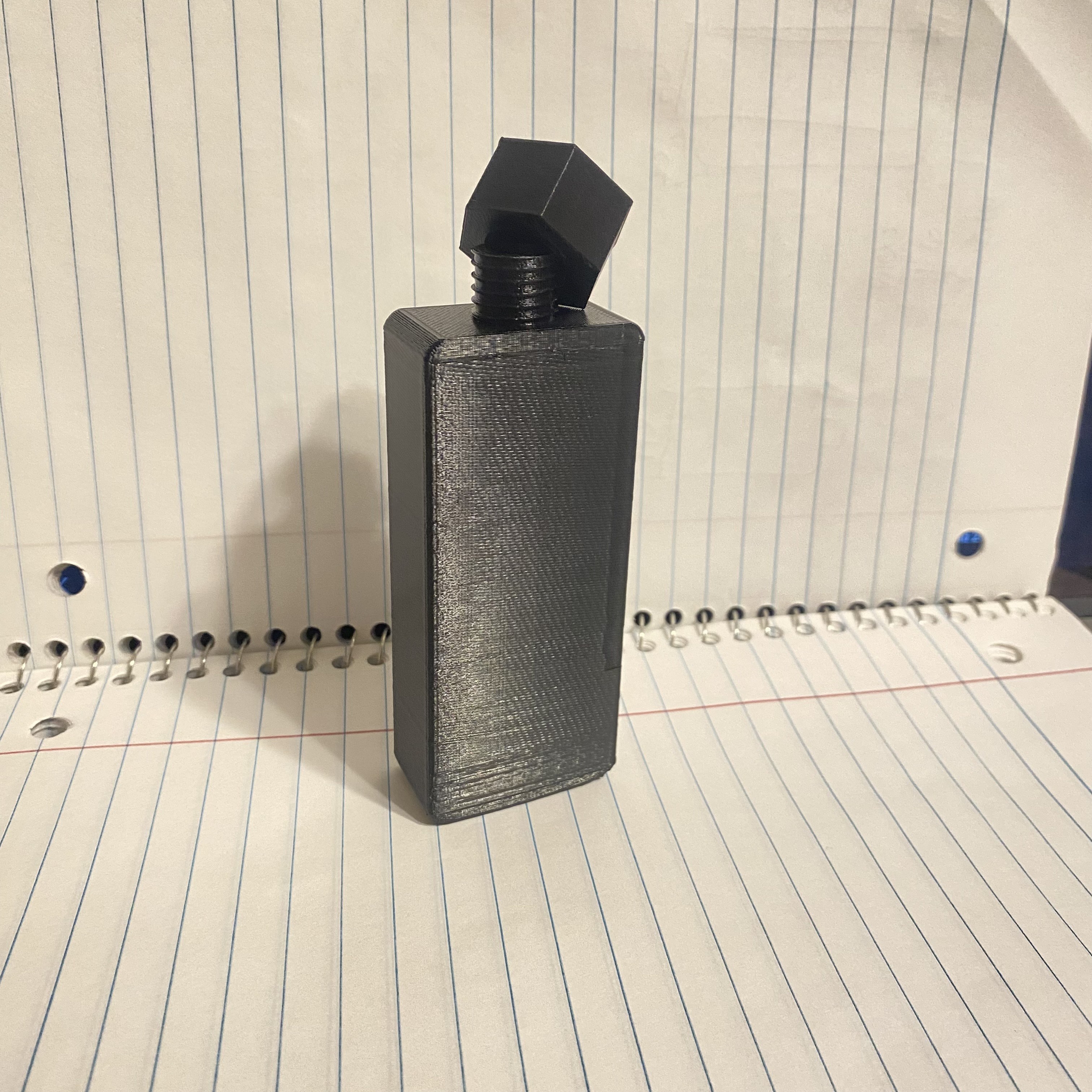 Twisting Container with Hexagonal Screw Cap (NO SUPPORTS) UNDER THREE HOUR PRINT TIME!!!