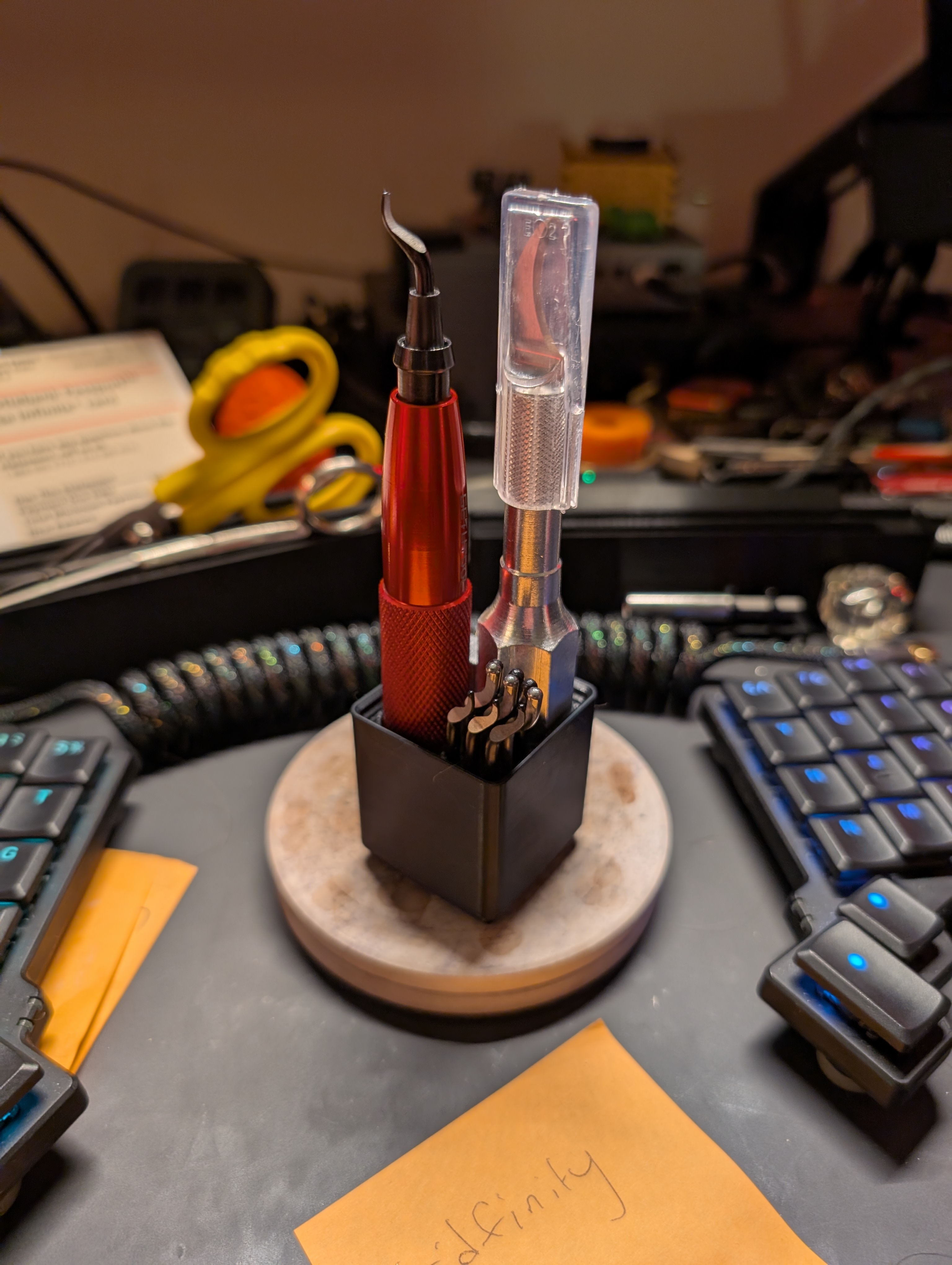 Gridfinity Deburring Tool & Hobby Knife Holder