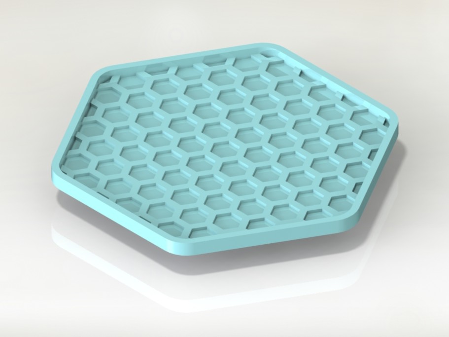 Miniatura 2 do modelo 3D Coaster Set (Hex Shape)