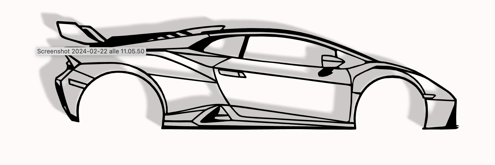 Lamborghini Huracan Silhouette wall decoration
