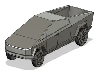 Tesla Cybertruck with suspension, without supports