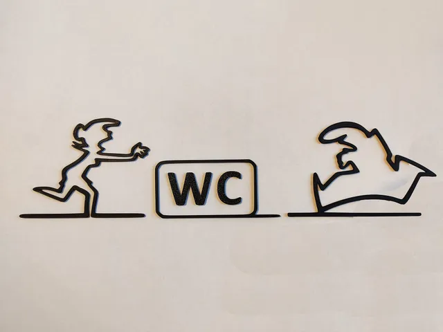 WC door hanger from the iconic cartoon "La Linea" Balum Balum.