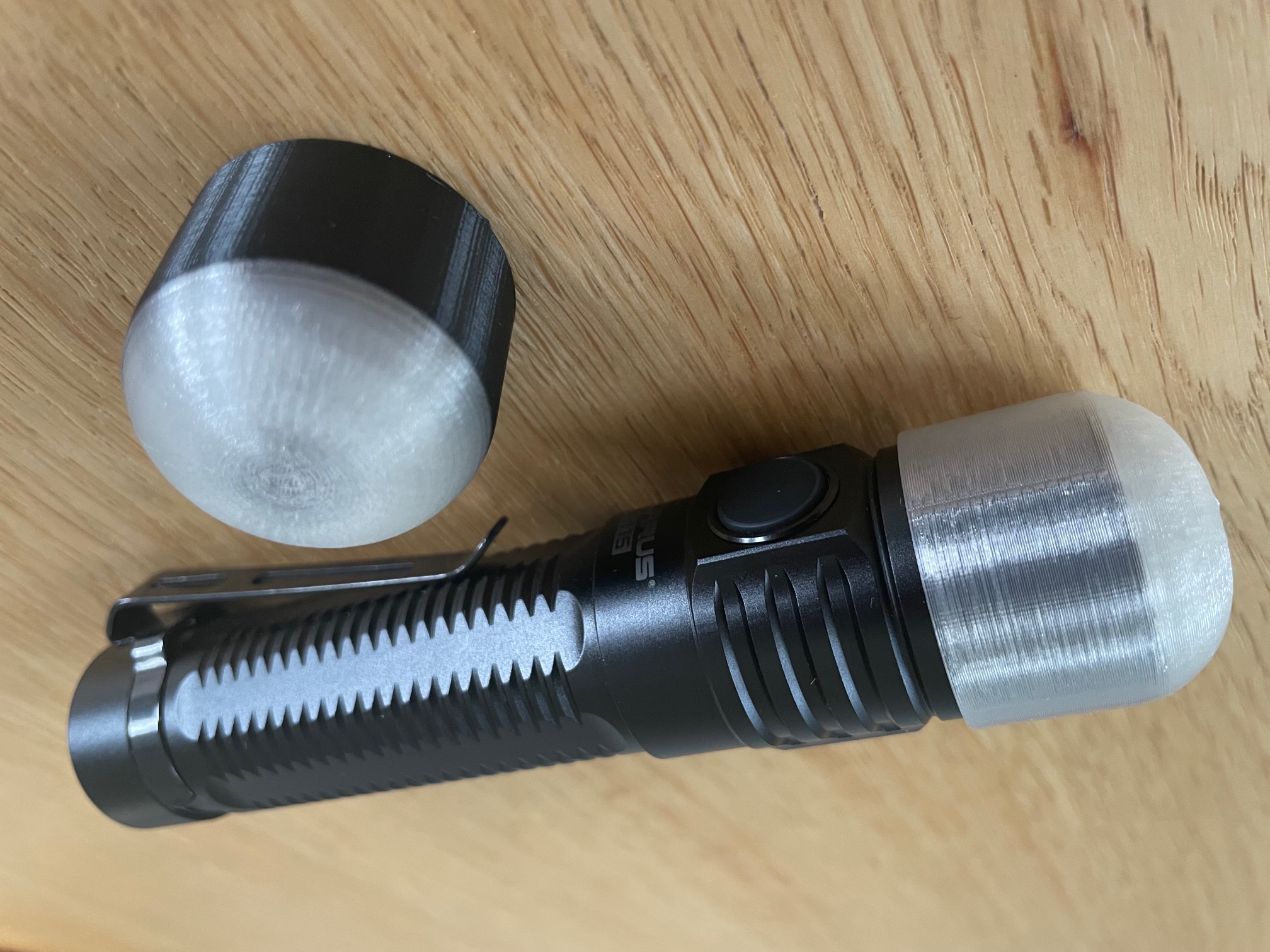 Klarus G15 flashlight diffusor by Jesper B Download free STL model