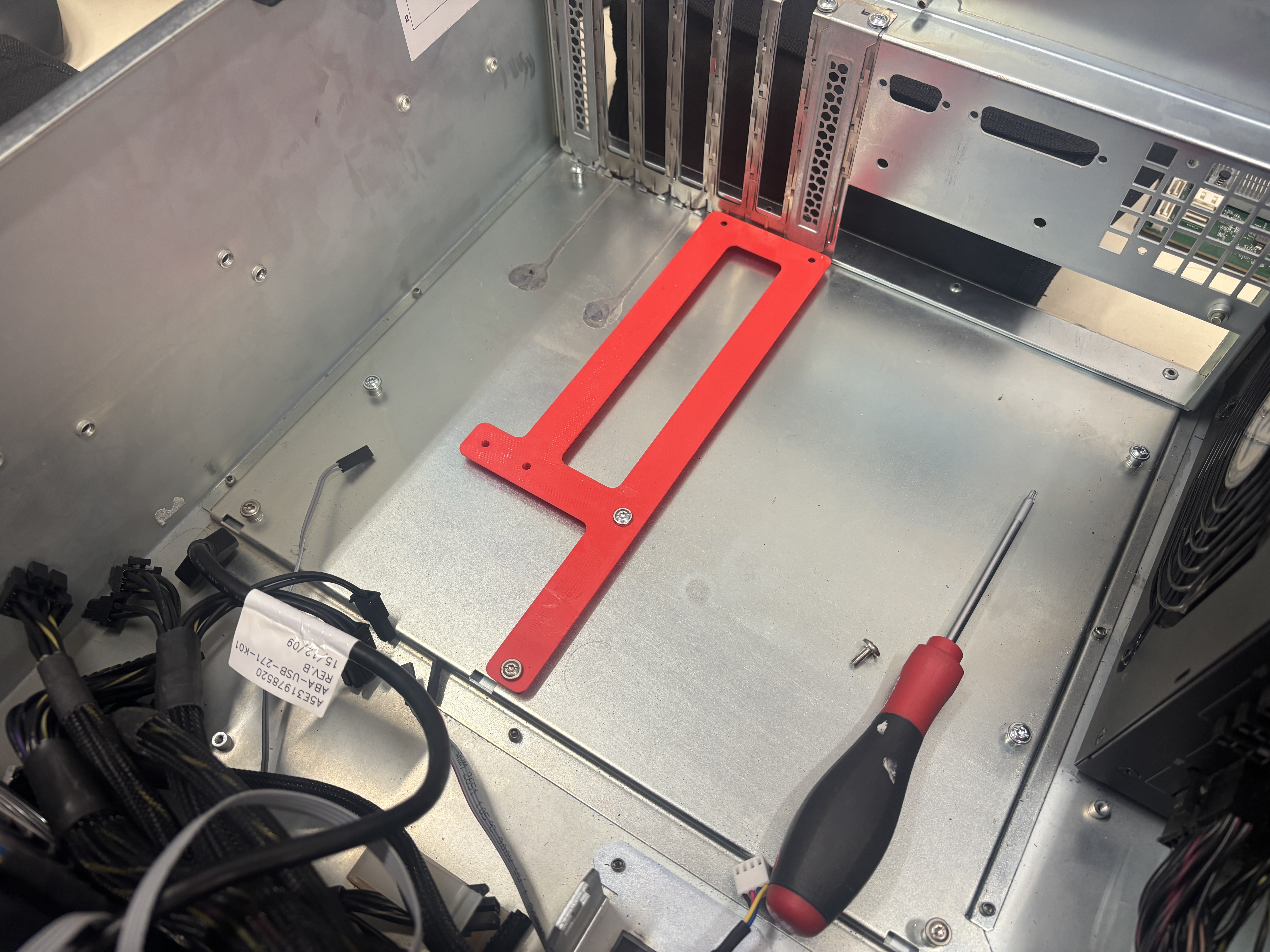 drill guide for adding standoffs for mATX to ATX PC case