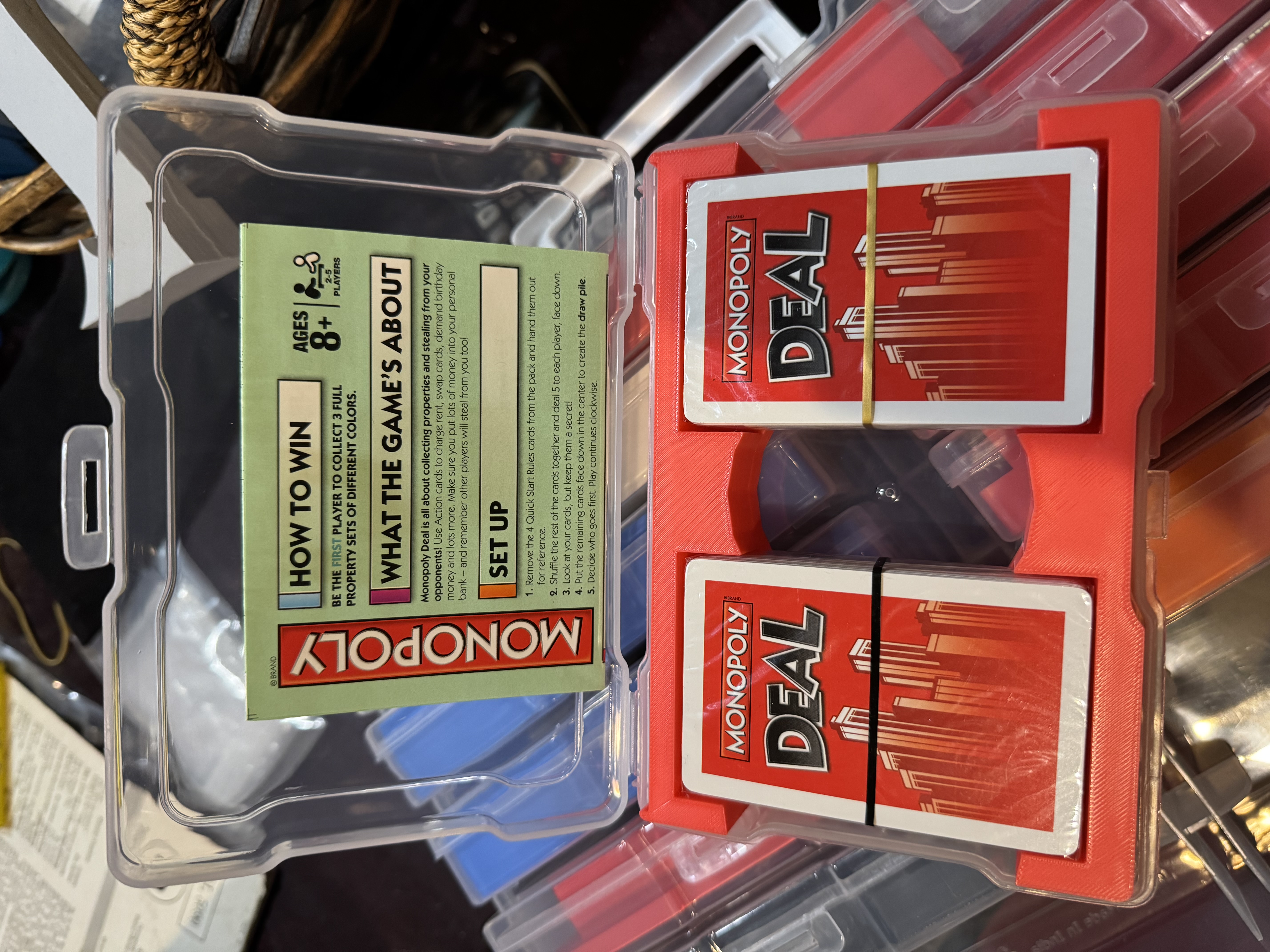 Monopoly Deal photo caddy insert