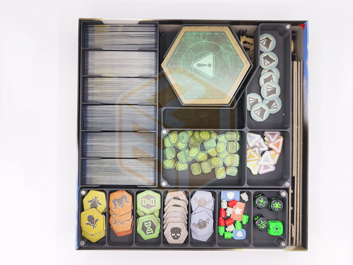 Organizing insert for Fallout board game and New California by Fantasy Flight Games