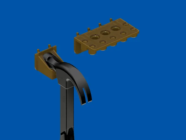 peg board screw driver holder small and big, and hammer holder