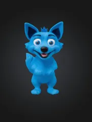 Blue Furry Dog