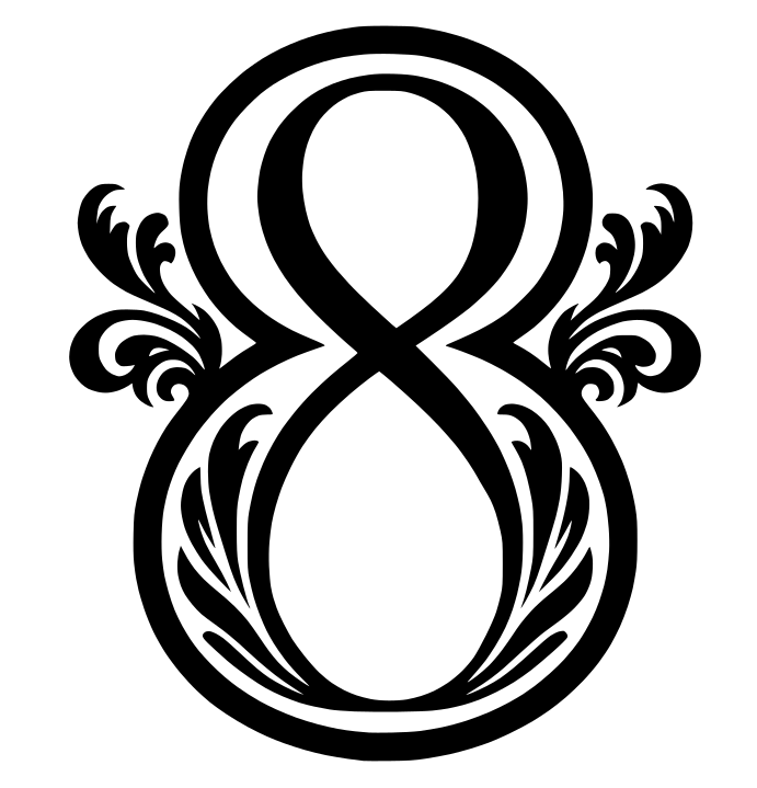 Ornamental number 8 (3)