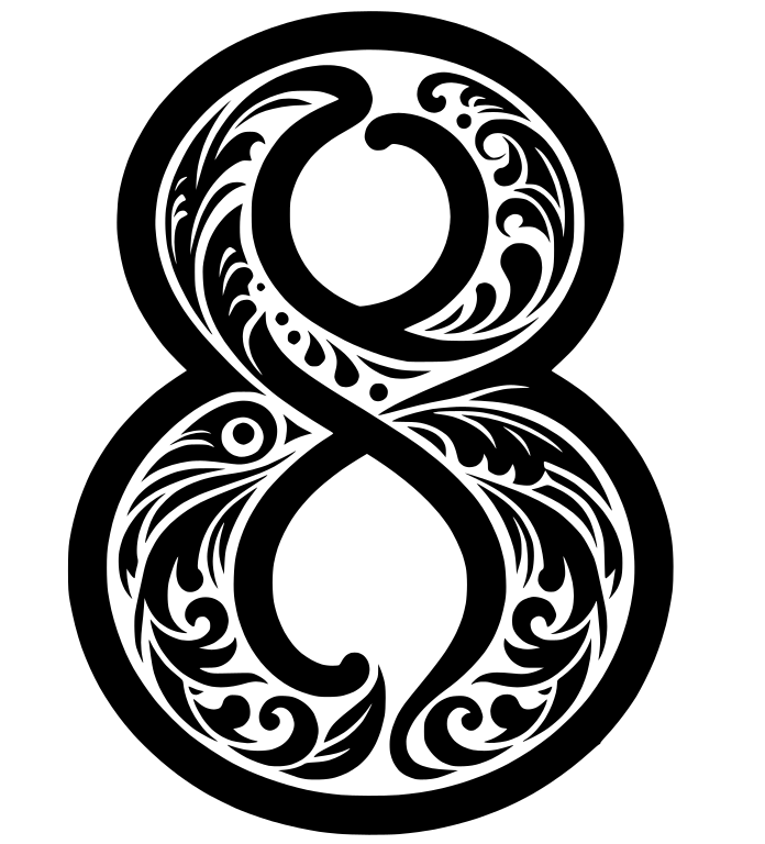 Ornamental number 8 (4)
